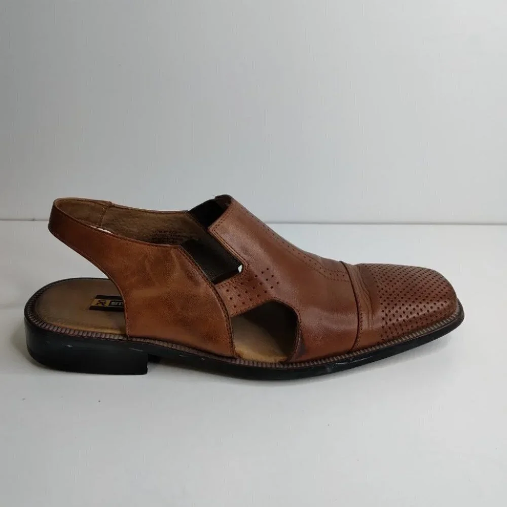 Stacy Adams  Brown Leather Sandals Size 8.5